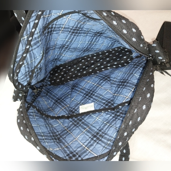 NWT Vera Bradley Retired Alpine Black Metro Laptop Messenger Travel Shoulder Bag - Picture 11 of 16